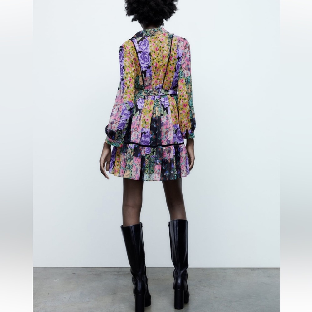Zara floral printed short dress - Picture 5 of 7